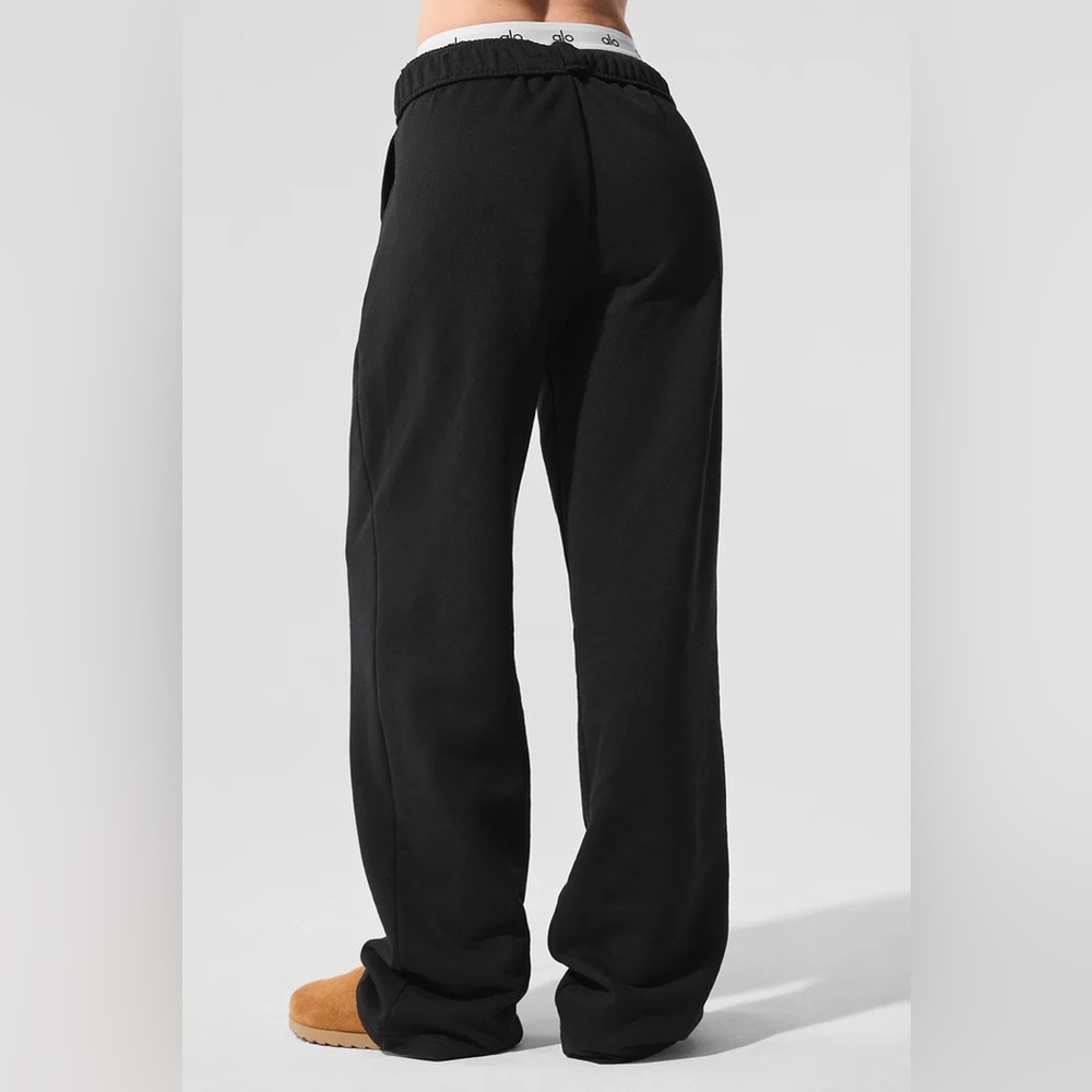 Alo Accolade Straight Leg Sweatpants Black U5012RG - Picture 2 of 8